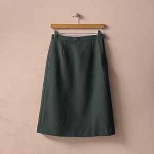 Elegant A-Line Skirt in Dark Green